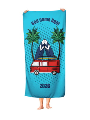 Toalha de praia personalizada: coloque seu nome aqui! tfe16