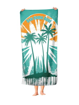 Toalha de praia personalizada: coloque seu nome aqui! tfe19