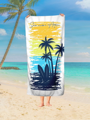 Toalha de praia personalizada: coloque seu nome aqui! tfe24