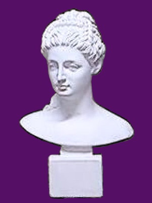 Busto proserpina medio 30 cm em gesso cru