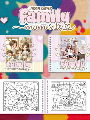 Arquivo digital livro de colorir momentos familia