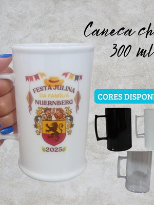 Caneca chopp 300 ml personalização colorida