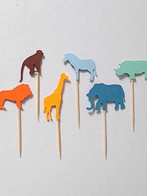 Mini topper safari colorido