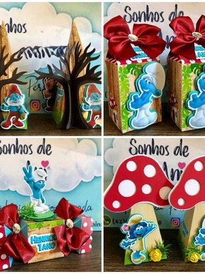 Arquivo de corte silhouette festa 3 - smurf