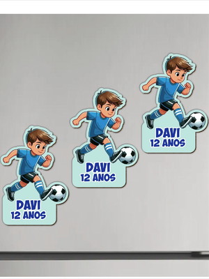 Ímã jogador de futebol personalizado em mdf