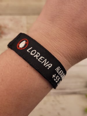 Pulseira de identificação com alerta médico - preto
