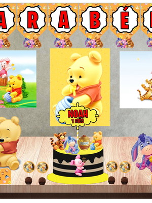 Kit festa ursinho pooh só um bolinho