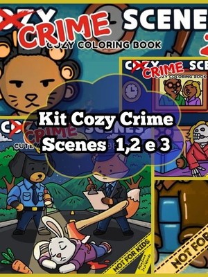 Kit colorindo crimes - crime scenes vol 1, 2 e 3 em pdf