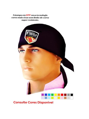 Kit 30 bandana touca com aba personalizada