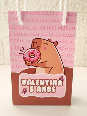 Sacolinha personalizada capivara cute g