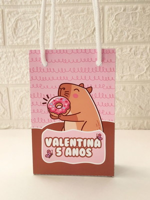 Sacolinha personalizada capivara cute p