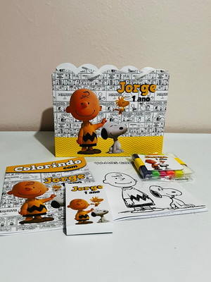 10 kits diversão na sacolinha snoopy