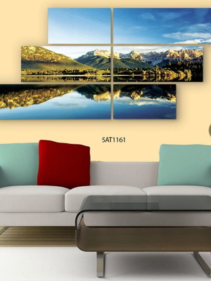 Quadro decorativo paisagem conjunto 6 telas 1,34x61cm