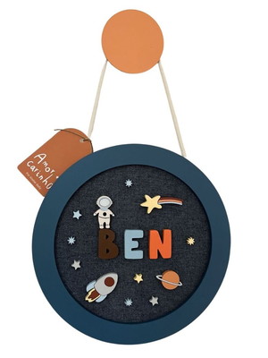 Porta maternidade astronauta planetas