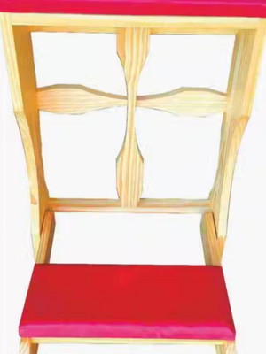 Genuflexório oratório madeira vermelho 75 cm