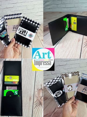 Carteira porta cartão personalizado dia dos pais