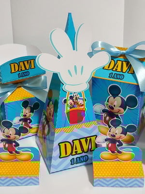 Kit personalizado 25 peças - mickey azul