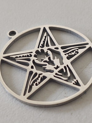 Pingente baphomet pentagrama invertido
