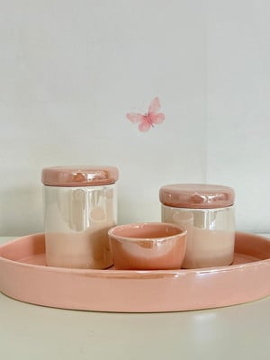 Kit higiene rosa perolado