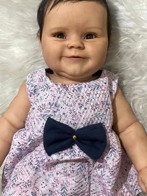 Bebe reborn menina maddie morena banho corpo vinil realista