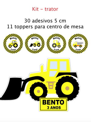 Kit personalizado tema trator