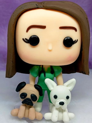 Boneco funko pop personalizados com caixa em biscuit