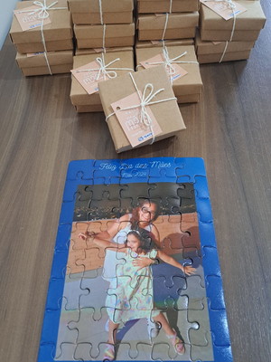 Quebra cabeça personalizado 40 peças - kit com 27 unidades