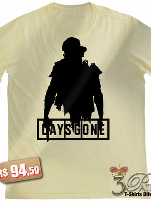 Camiseta days gone em 100% algodão premium estonado