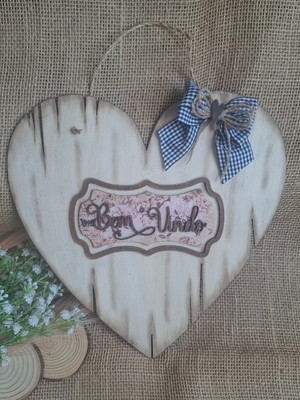 Placa decorativa "bem vindo"