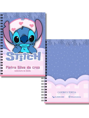 Caderneta de vacina - stitch lilás