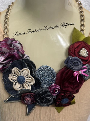 Maxi colar jeans