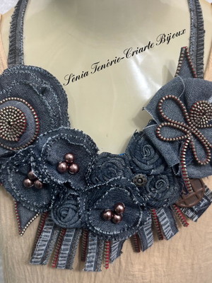 Maxi colar jeans