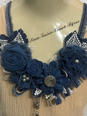 Maxi colar jeans