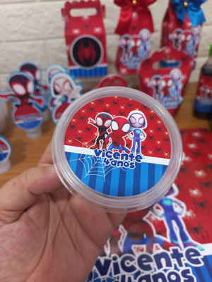 Pote 145ml para salada de frutas - homem aranha no aranhaver