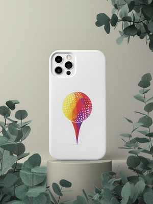 Capa iphone golf com bola de golfe colorida estilo moderno