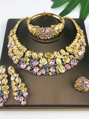 Conjunto de joias banhadas a ouro 18k | design de luxo