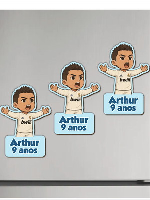 Ímã jogador de futebol 2 personalizado em mdf