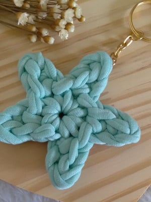 Kit c/ 10 chaveiro flor com cartão