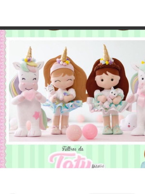 5 fadas com 1 mini unicórnio