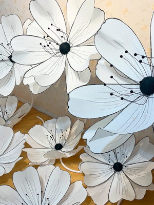 Flores gigantes kit com 3