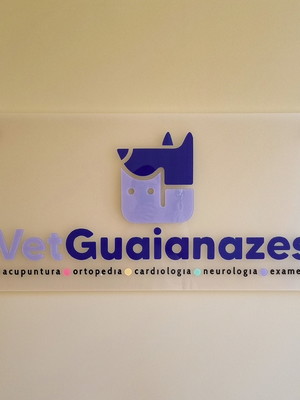 Placa acrílico com logo 3d colorida uv 100x50cm