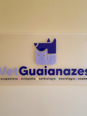 Placa acrílico com logo 3d colorida uv 80x40cm