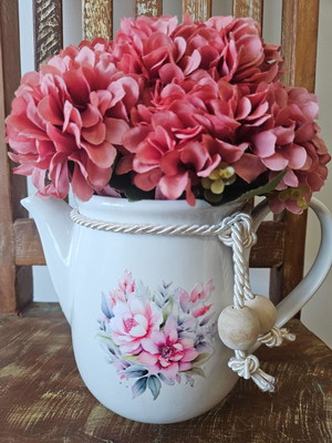 Vaso bule com flores