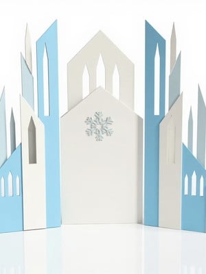 Painel em mdf 3d castelo frozen