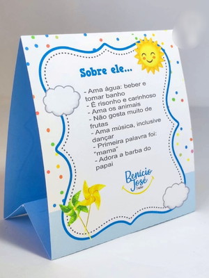 Placa de mesa personalizada