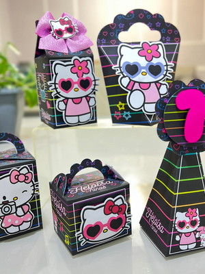 20 personalizados clássico hello kitty balada neon