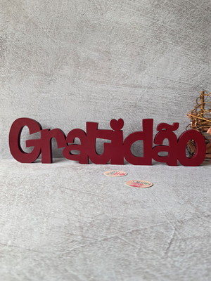 Palavras em mdf - gratidão