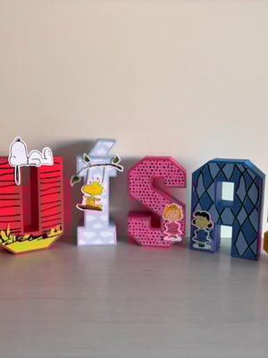 Letras 3d snoopy