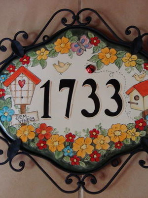 Numero para casa com ferragem