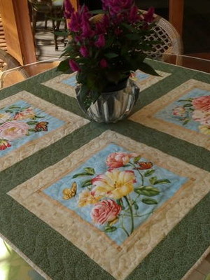 Toalha de mesa pathwork e quilting